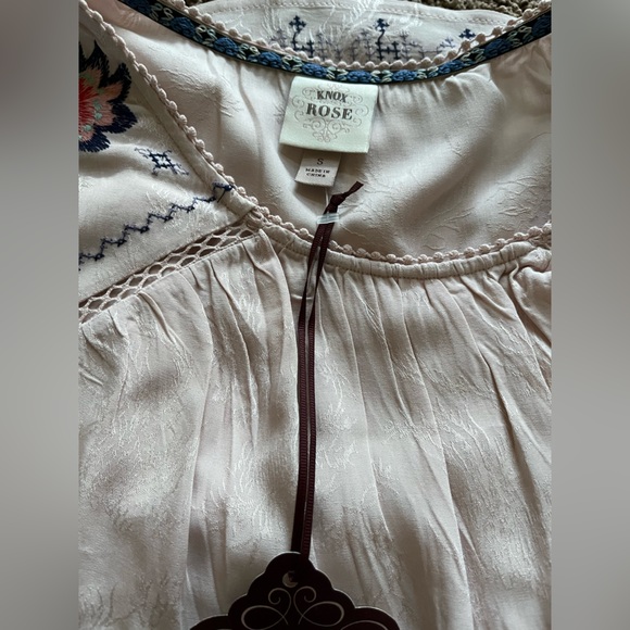 Knox Rose Floral Embroidered Blouse - Pink and Blue - Picture 4 of 5